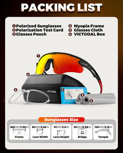 Polarized Outdoor Sports Glasses for Men Women Goggles VICTGOAL choice eyewears pick