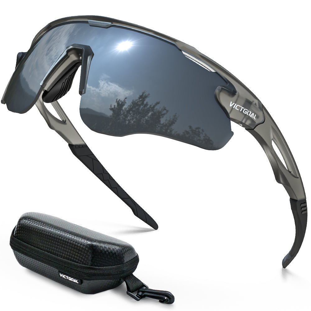 VICTGOAL cycling glasses lens and frame close view
