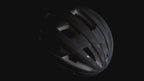 Matte black GLITTER road bike helmet shown from the side under studio lighting