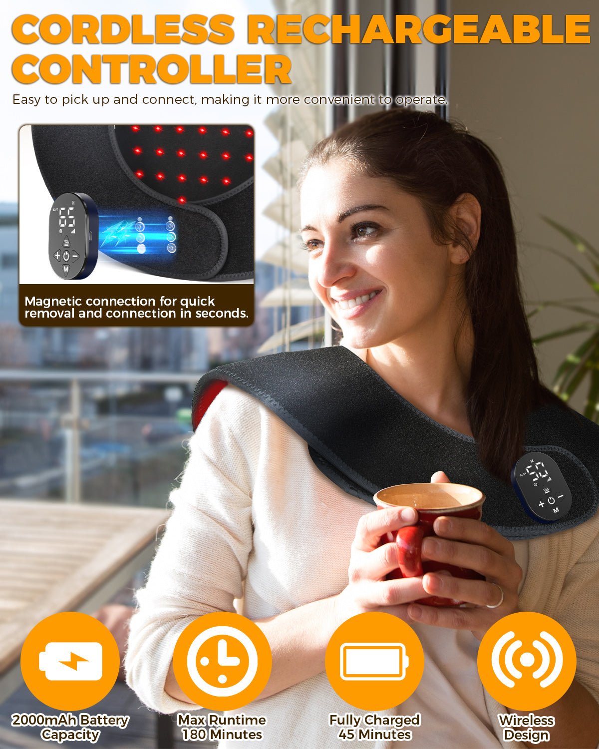 Red Light Therapy for Neck Shoulder with Vibration Massage VICTGOAL rehabilitation therapy