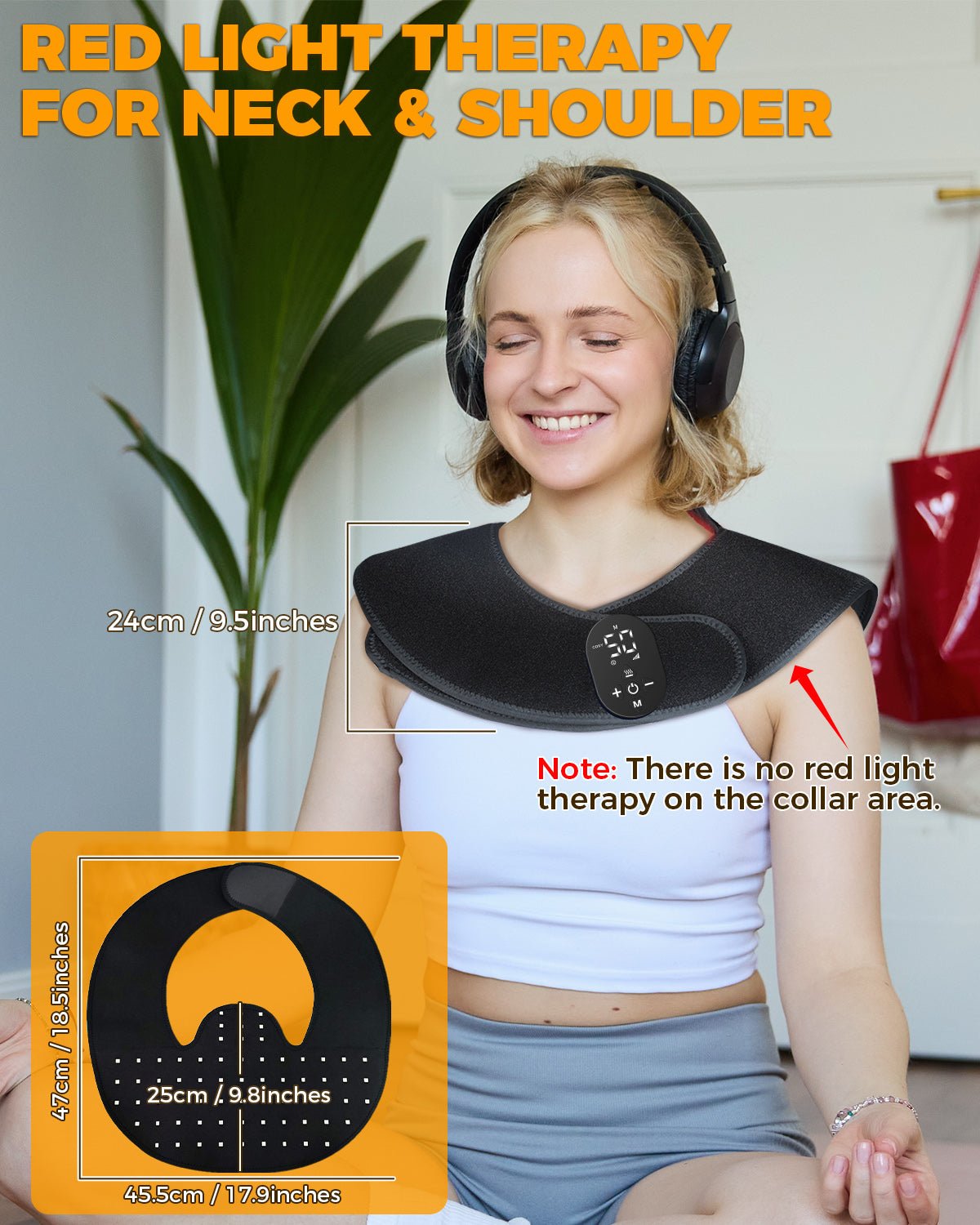 Red Light Therapy for Neck Shoulder with Vibration Massage VICTGOAL rehabilitation therapy