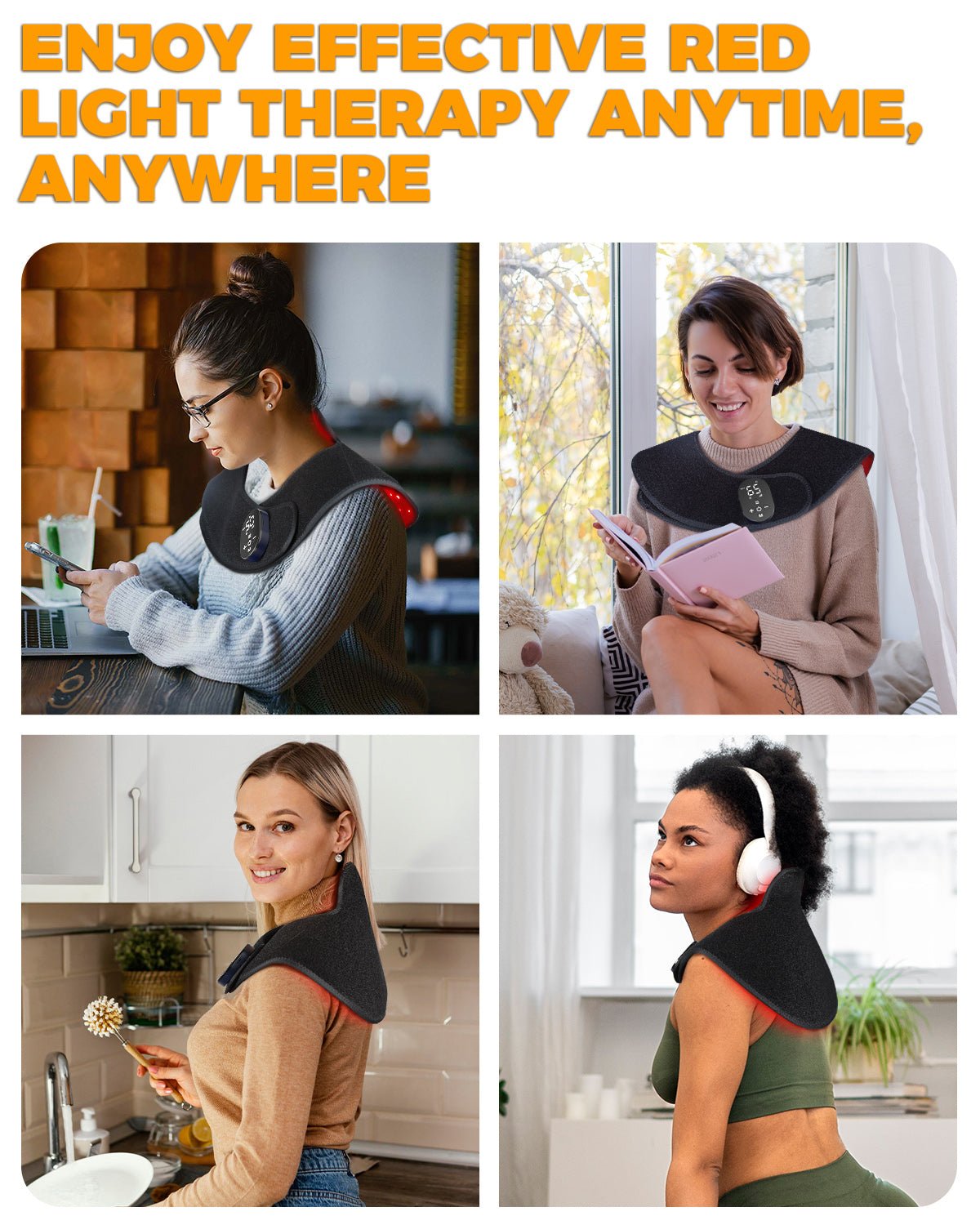 Red Light Therapy for Neck Shoulder with Vibration Massage VICTGOAL rehabilitation therapy