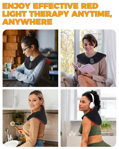 Red Light Therapy for Neck Shoulder with Vibration Massage VICTGOAL rehabilitation therapy