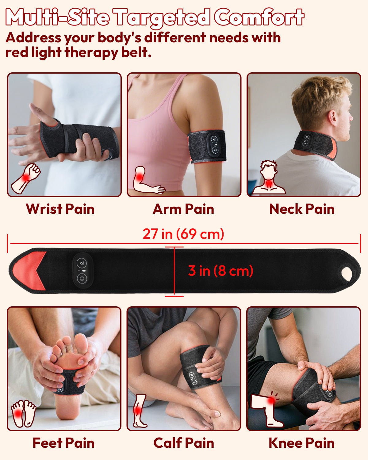 Red Light Therapy Wrap for Body Hands therapy VICTGOAL rehabilitation therapy