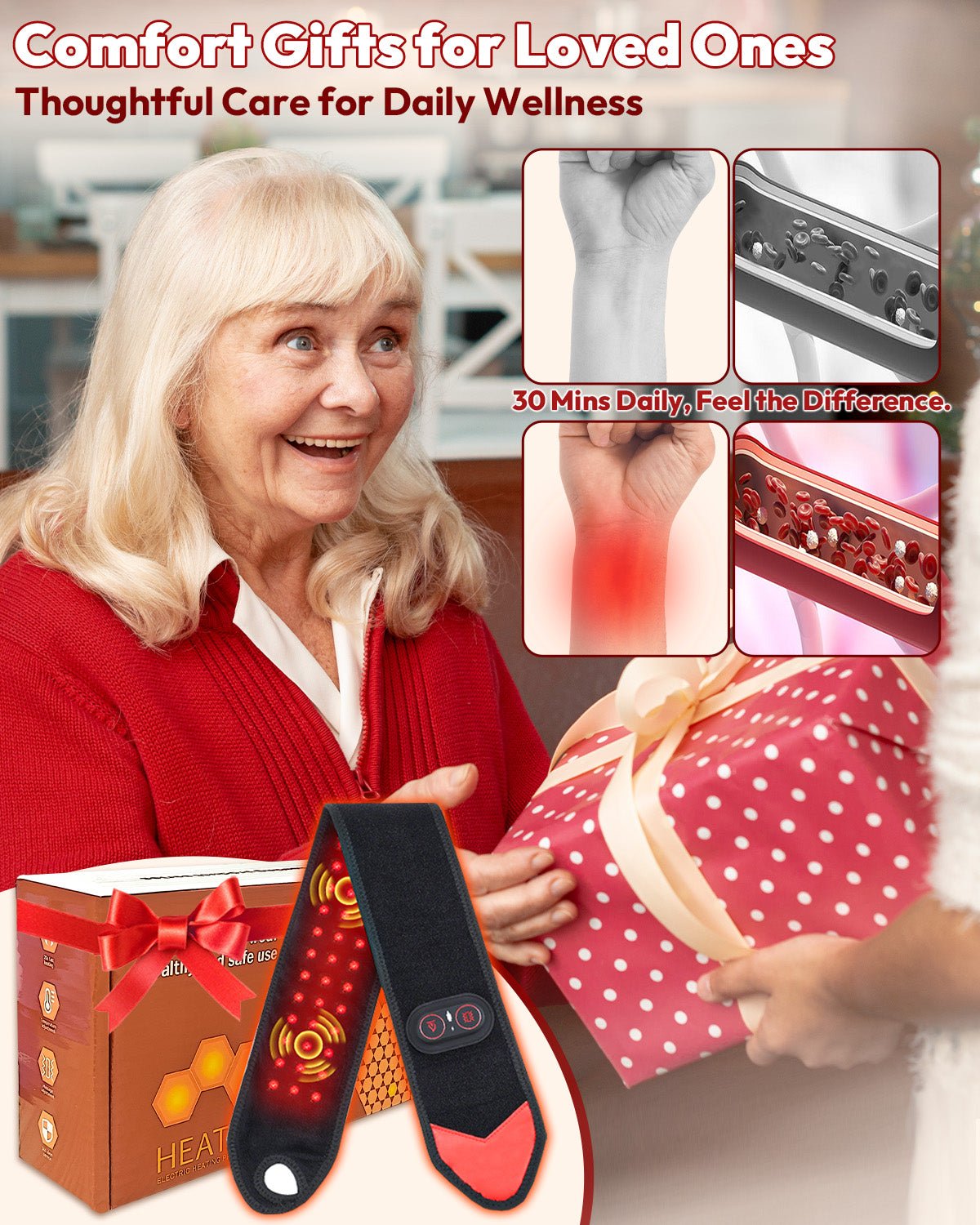 Red Light Therapy Wrap for Body Hands therapy VICTGOAL rehabilitation therapy