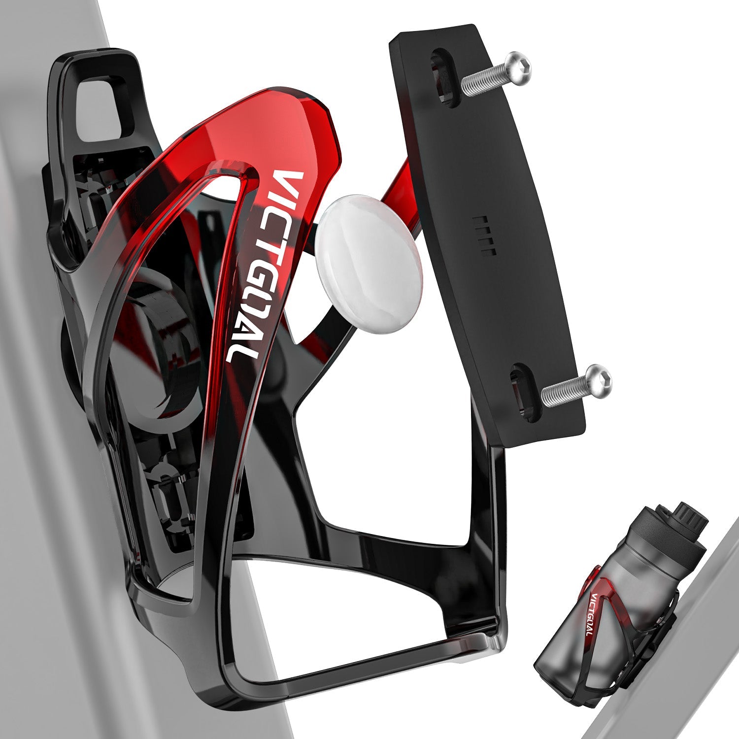 Bicycle cage and tracker mount installation profile