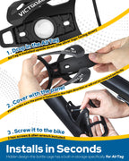 AirTag-compatible bicycle mount enclosure detail