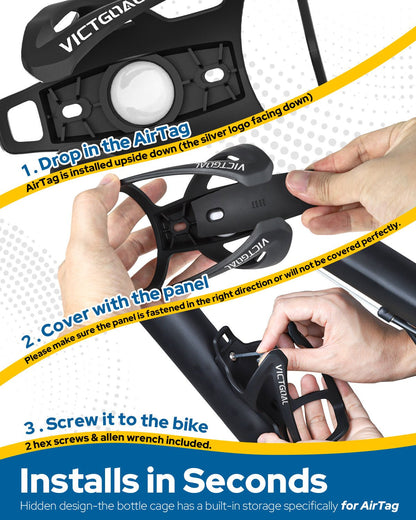 Road Bike MTB Bicycle Bottle Cage For Apple Airtag accessories VICTGOAL accessories pick tools