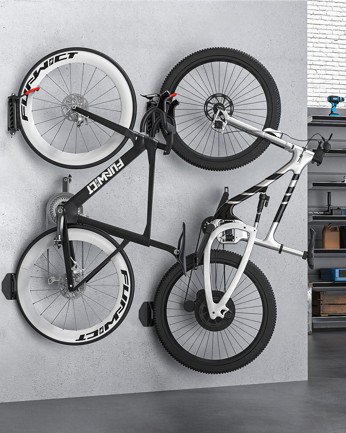 Bike storage rack mounting plate profile
