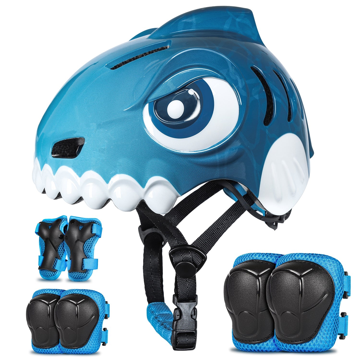 Kids Bike Helmet - Adjustable Shark & Dinosaur Helmets For Toddlers 50-54cm