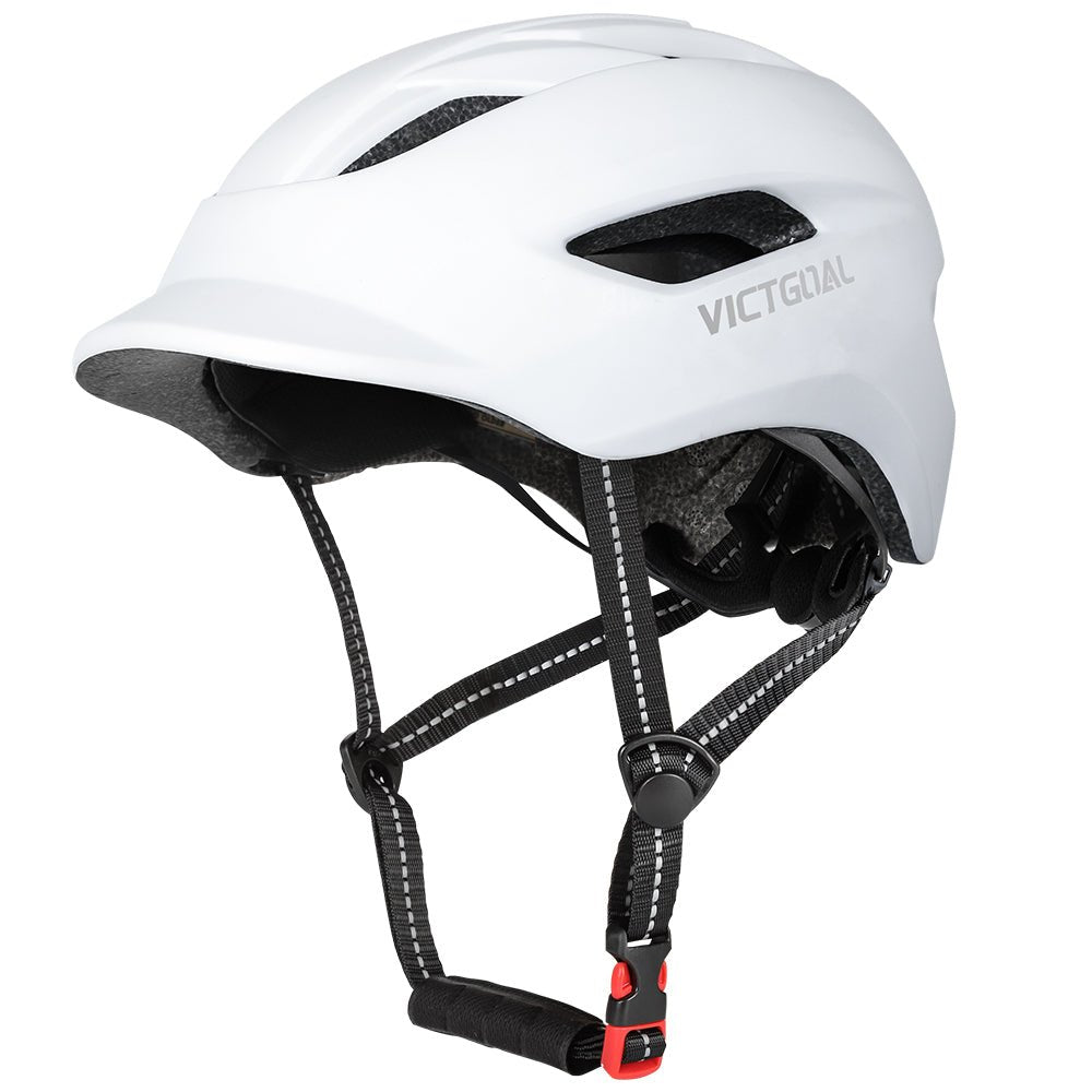 Commuter e-bike helmet shell and ventilation profile