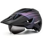 VICTGOAL USB goggles bike helmet with visor and LED rear light