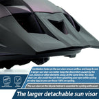 VICTGOAL USB bike helmet with extra-large visor
