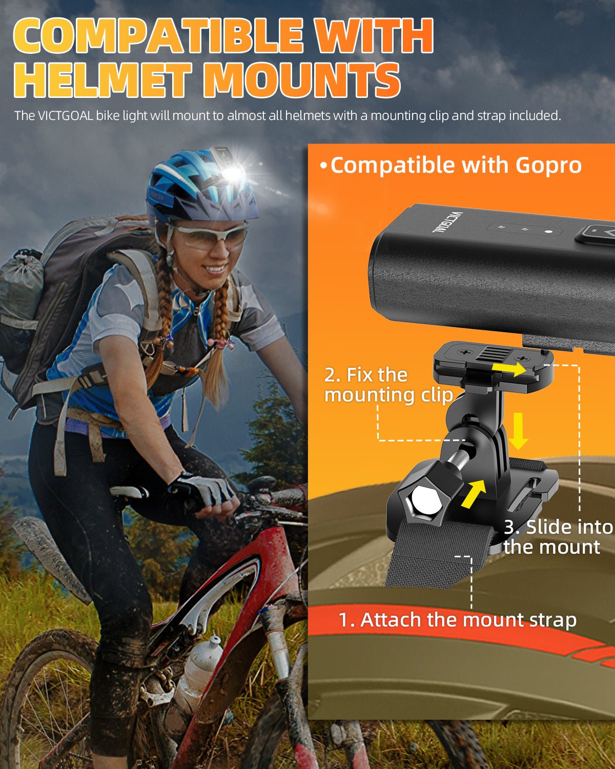 VICTGOAL bicycle headlight alternate product view