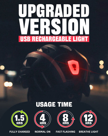 VICTGOAL Bike Helmet with USB Rechargeable Rear Light Detachable Magnetic Goggles Removable Sun Visor Mountain & Road Bicycle Helmets for Men Women Adult Cycling Helmets VICTGOAL