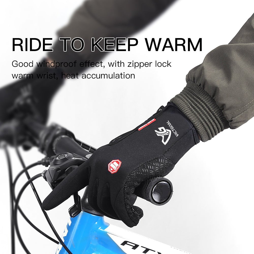 VICTGOAL Fleece Winter Bike Gloves - Water-Resistant & Wind-Resistant VICTGOAL