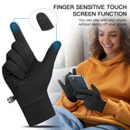 Full-finger warm gloves for commuting, running and bike rides