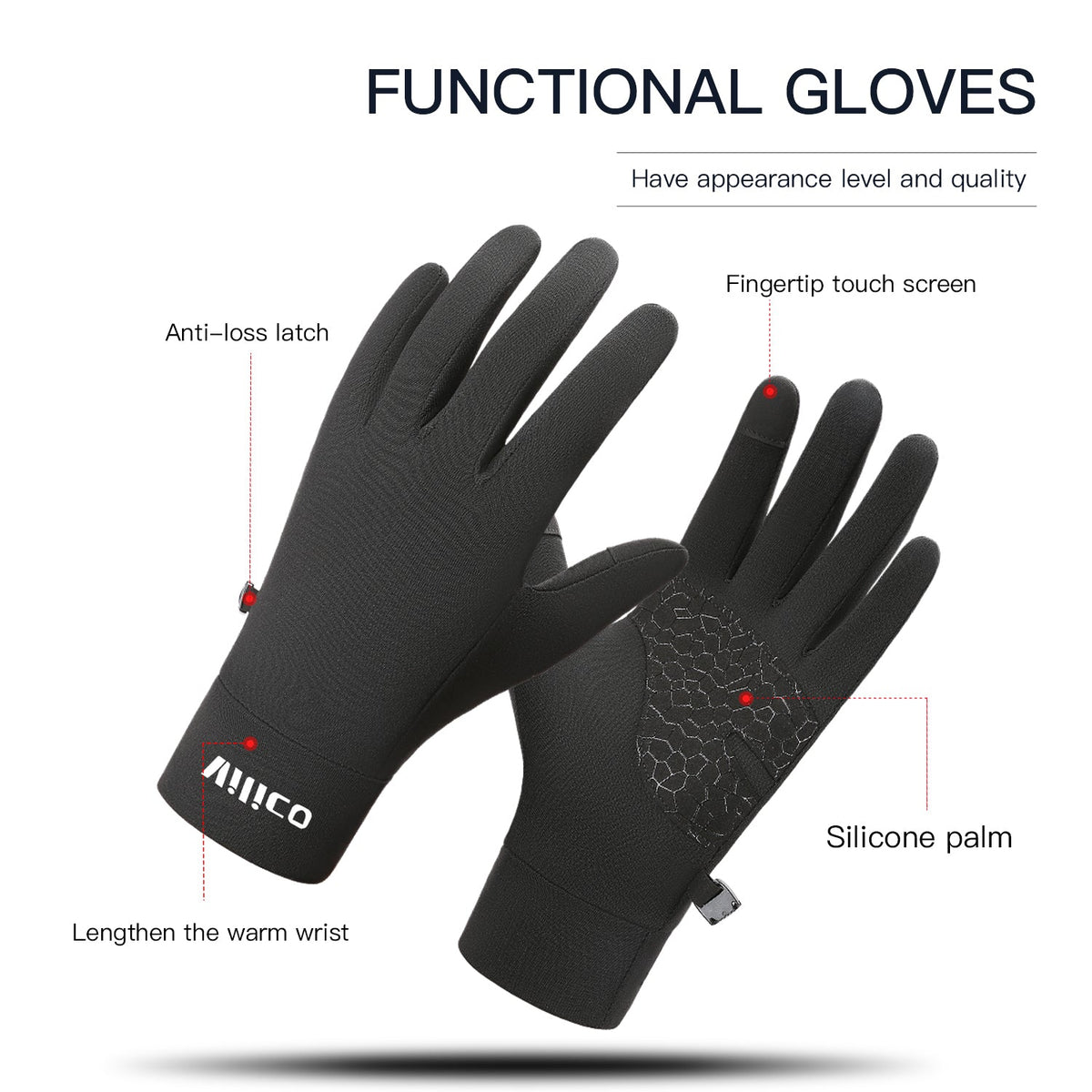 Cold-weather gloves for cycling, driving and everyday outdoor use