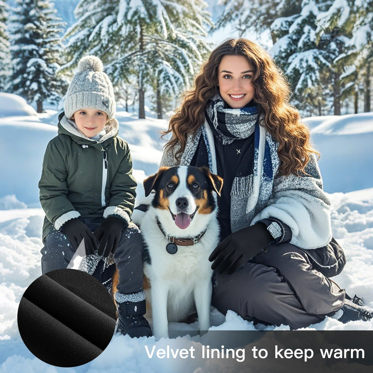Winter cycling gloves with comfortable grip for outdoor training