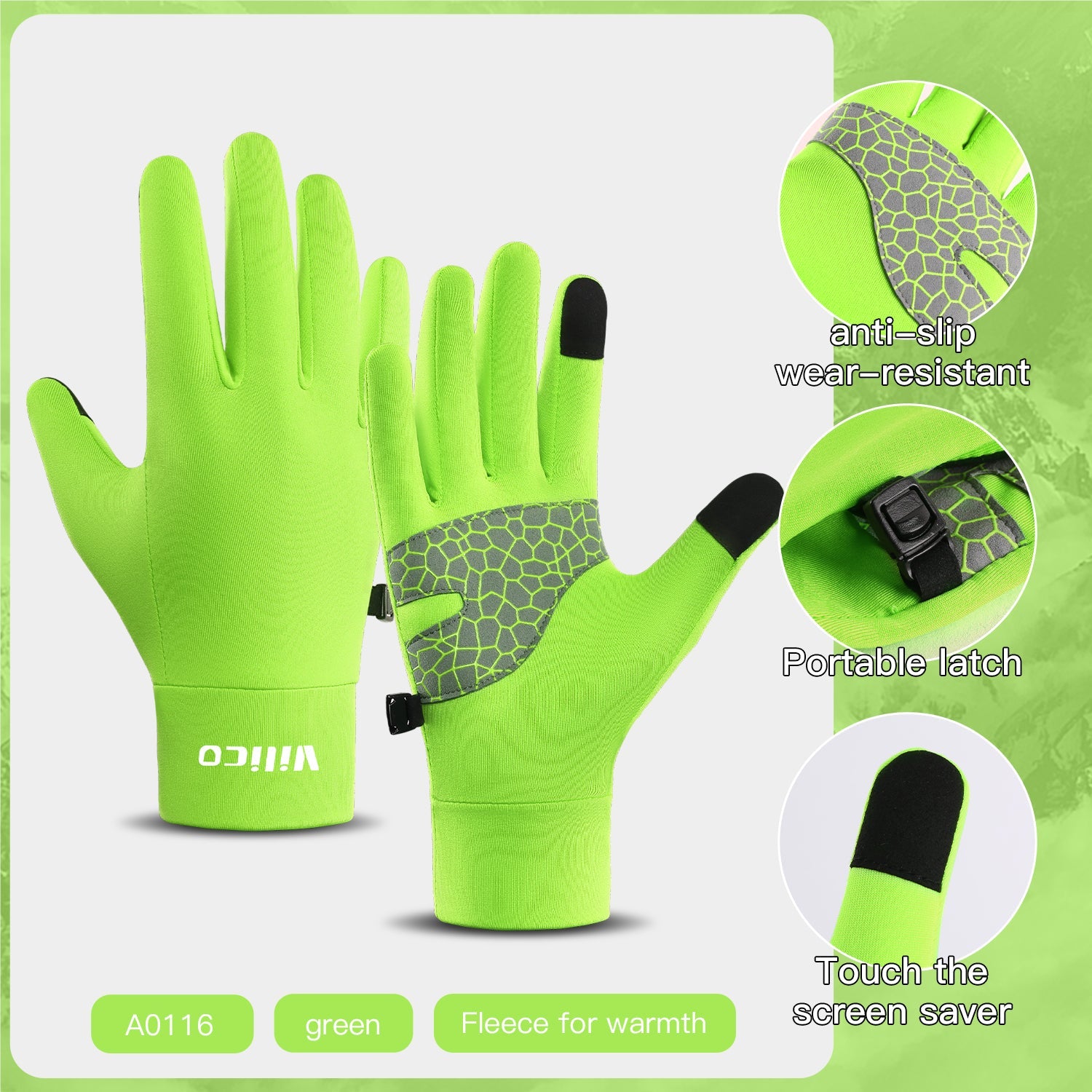 VICTGOAL winter gloves pair and construction view