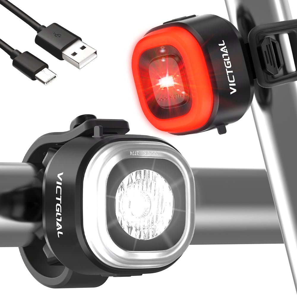 VICTGOAL StVZO Approved Bike Lights Set VA036 Lights VICTGOAL accessories bicycle headlight bicycle tail light
