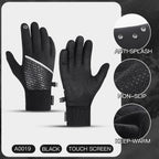 Water-resistant winter gloves back panel profile
