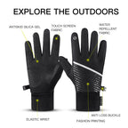 Warm fleece gloves for winter cycling and outdoor commuting