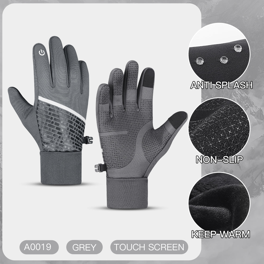 Cold-weather fleece gloves for biking, hiking and daily use