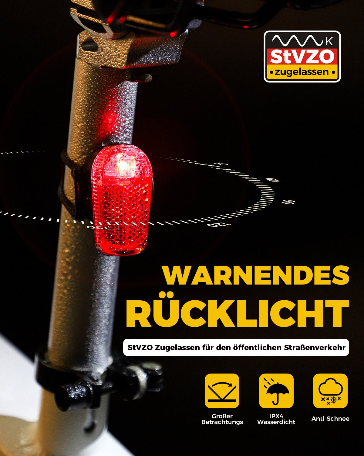 30 Lux StVZO Bike Light Set USB Rechargeable Lights VICTGOAL lights
