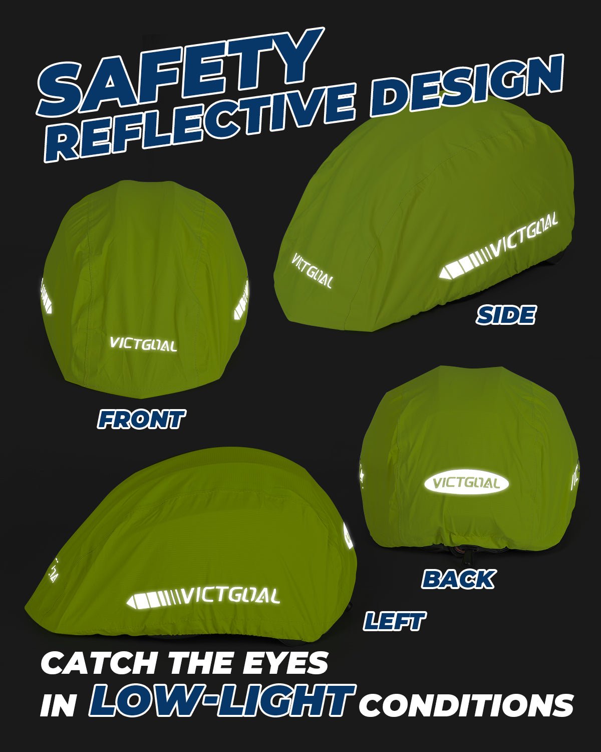 Bicycle helmet cover side view