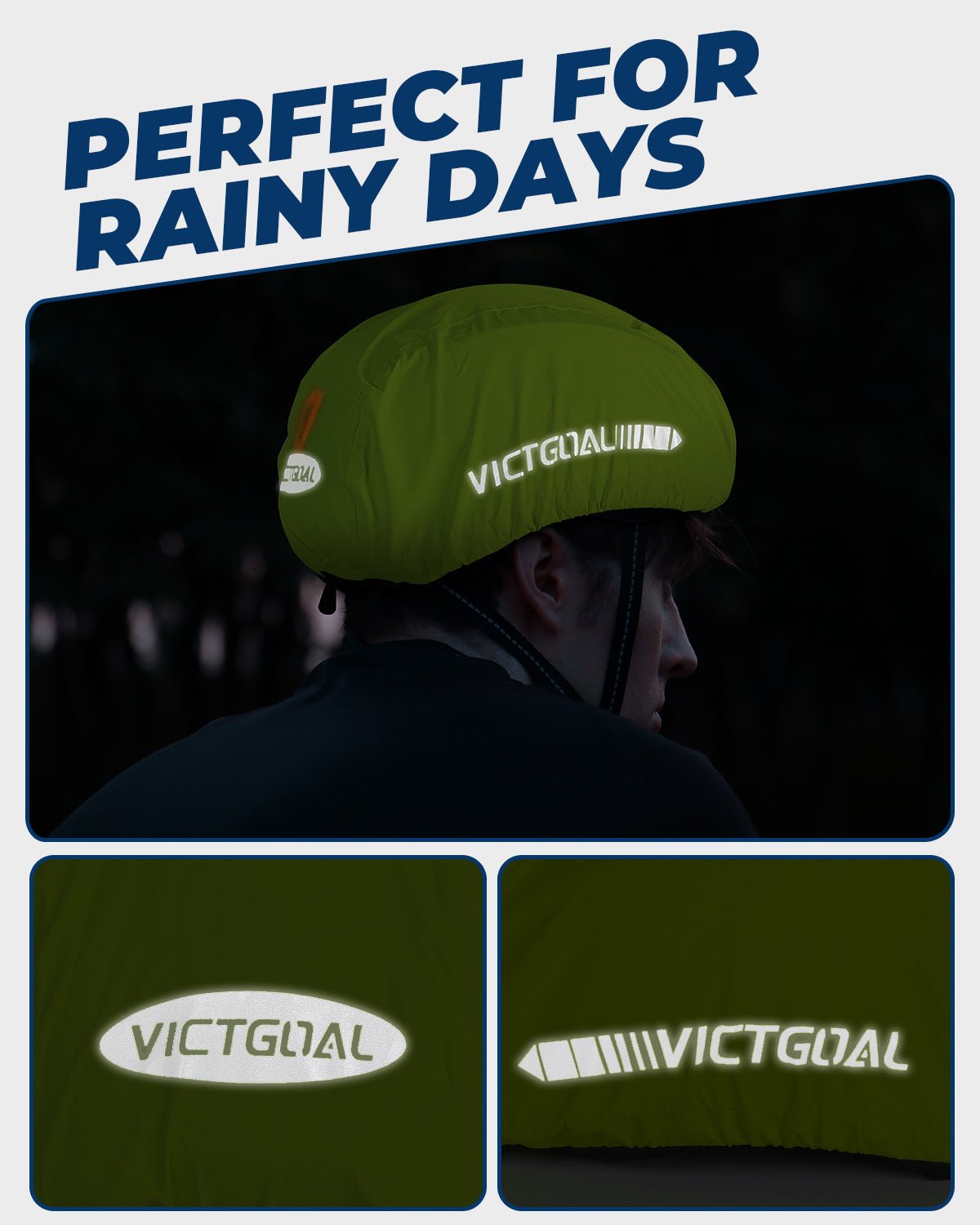 Bike helmet rain cover material detail