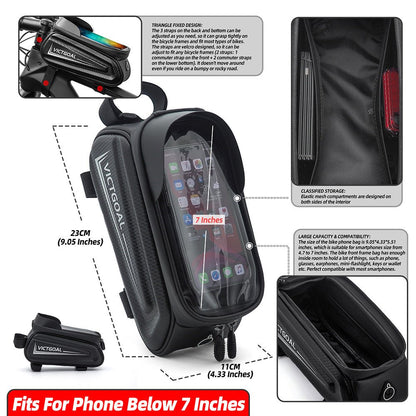Bike Frame Bag Front Phone Tube Bag Tools VICTGOAL accessories tools