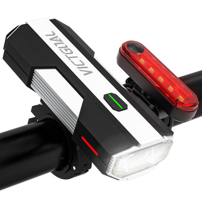 Bike Lights USB Rechargeable Bike Headlight and Tail light Set Lights VICTGOAL lights