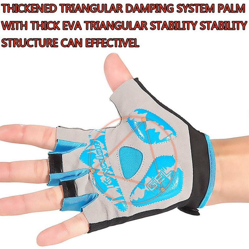 Fingerless bike gloves padded palm detail