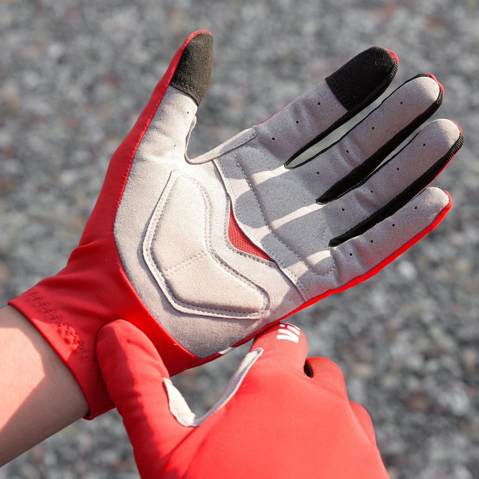 bicycle hand gloves All Mountain SR wicking upper that keeps hands cool and dry during intense summer or spring rides Anti-Shock Full Finger Cycling Gloves