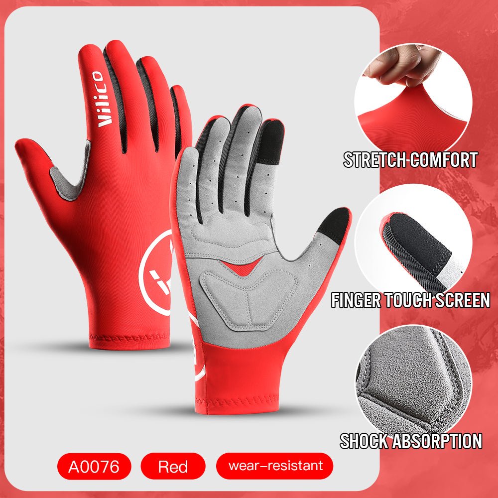 Full-finger bike gloves fit and coverage view