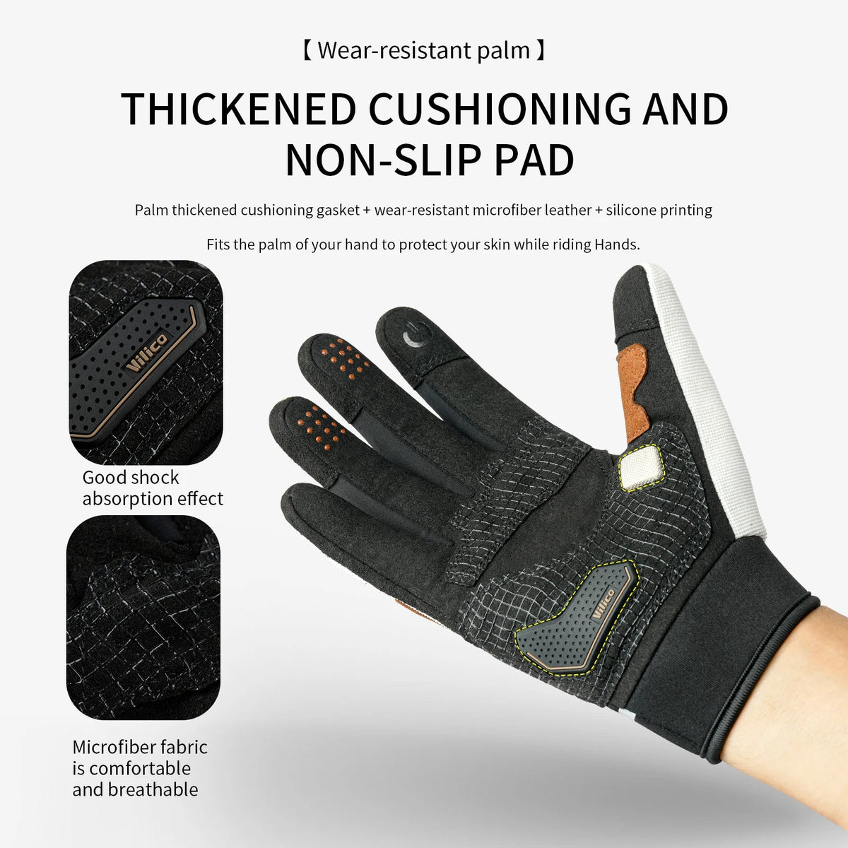 Mens gel padded bike gloves for daily cycling and training