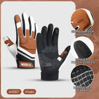 Full-finger cycling gloves breathable back panel