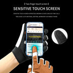 Cycling gloves with gel palm support for handlebar comfort
