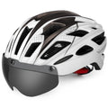 VICTGOAL urban e-bike helmet with magnetic goggles and red rear light
