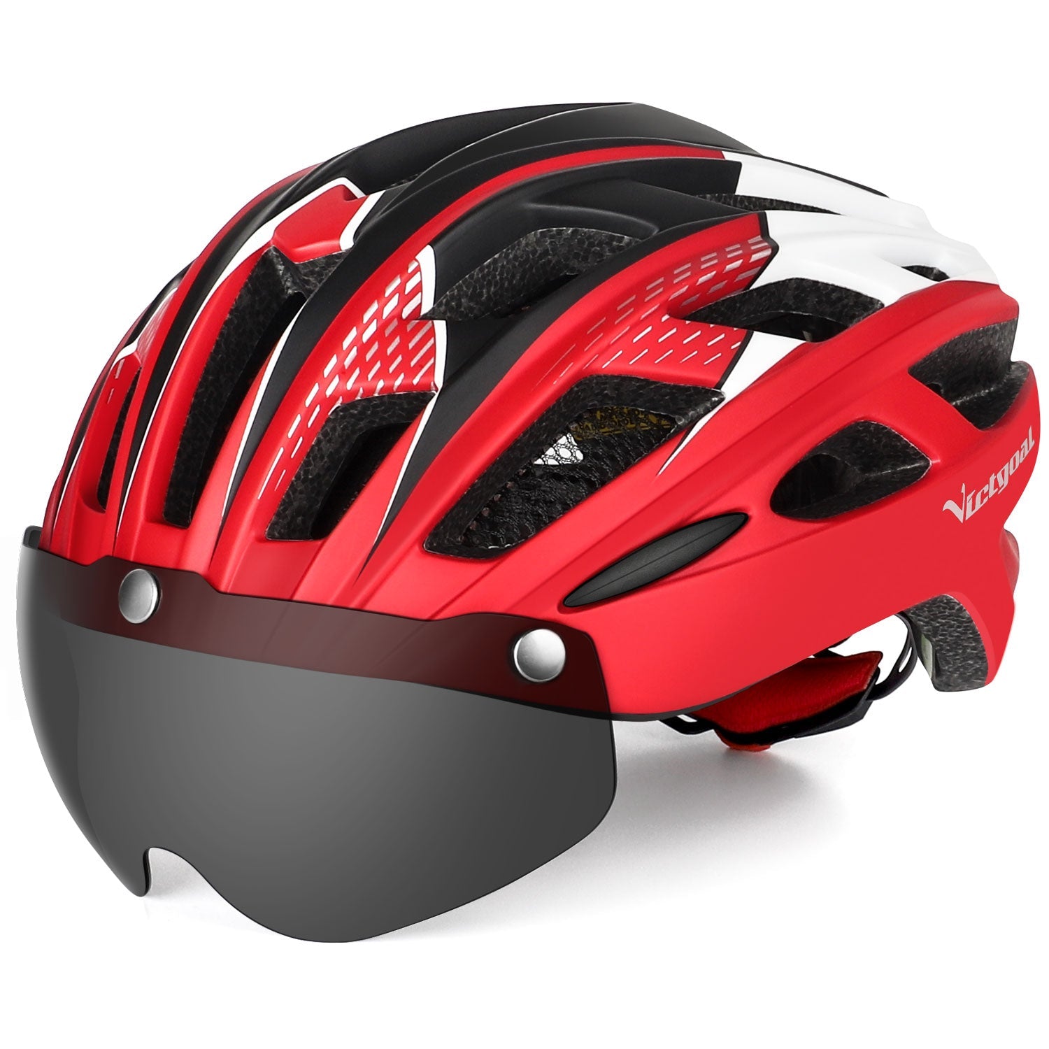 Magnetic helmet goggles attachment detail