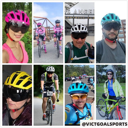 Goggles Bike Helmet LED Red Rear Light Urban E-Biking Adults Helmets VICTGOAL adultshelmets helmets