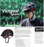 E-bike helmet with rear safety lamp and detachable sun visor