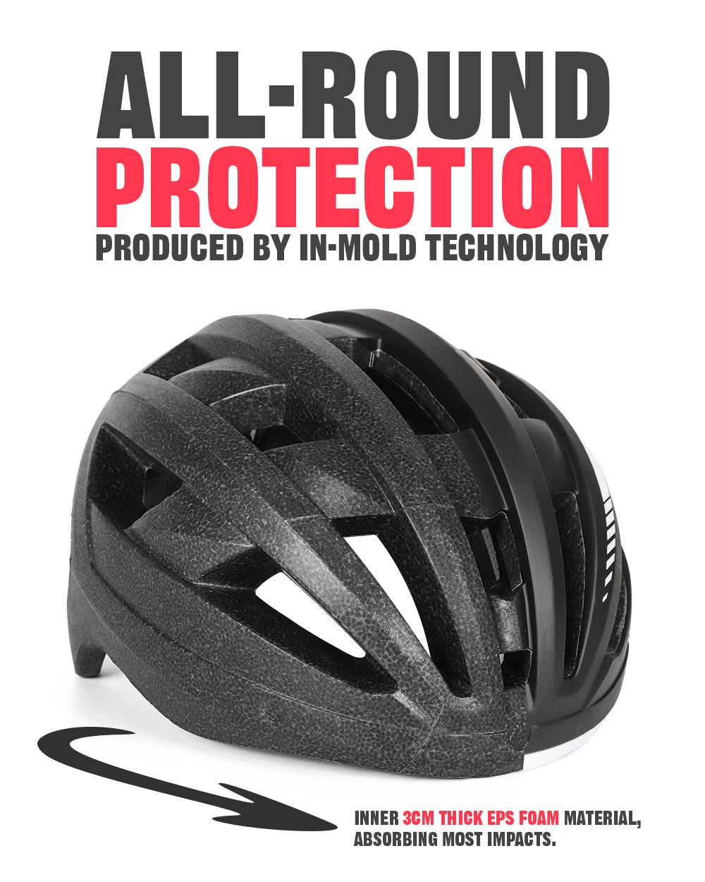 Goggles Bike Helmet w/ USB Lamp & Visor For MTB & E-bike Riders Adults Helmets VICTGOAL adultshelmets helmets