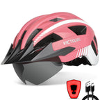 Road and MTB helmet visor and eye clearance profile