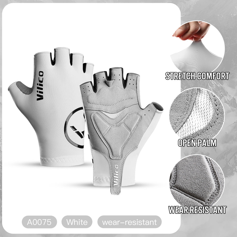 Anti-shock half-finger cycling gloves product view