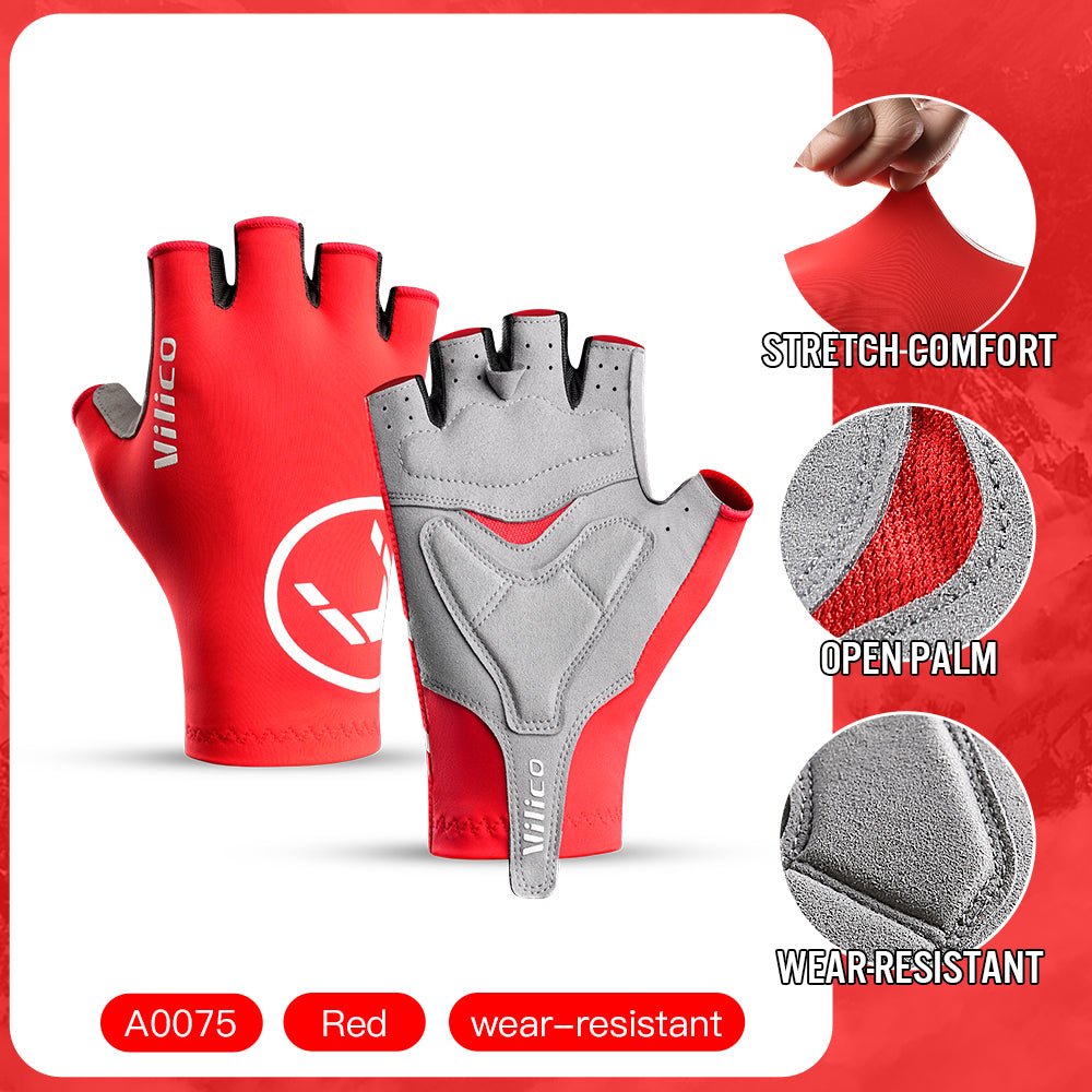 Half-finger bike gloves fit and coverage view