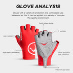 Half-finger cycling gloves for warm-weather grip and control