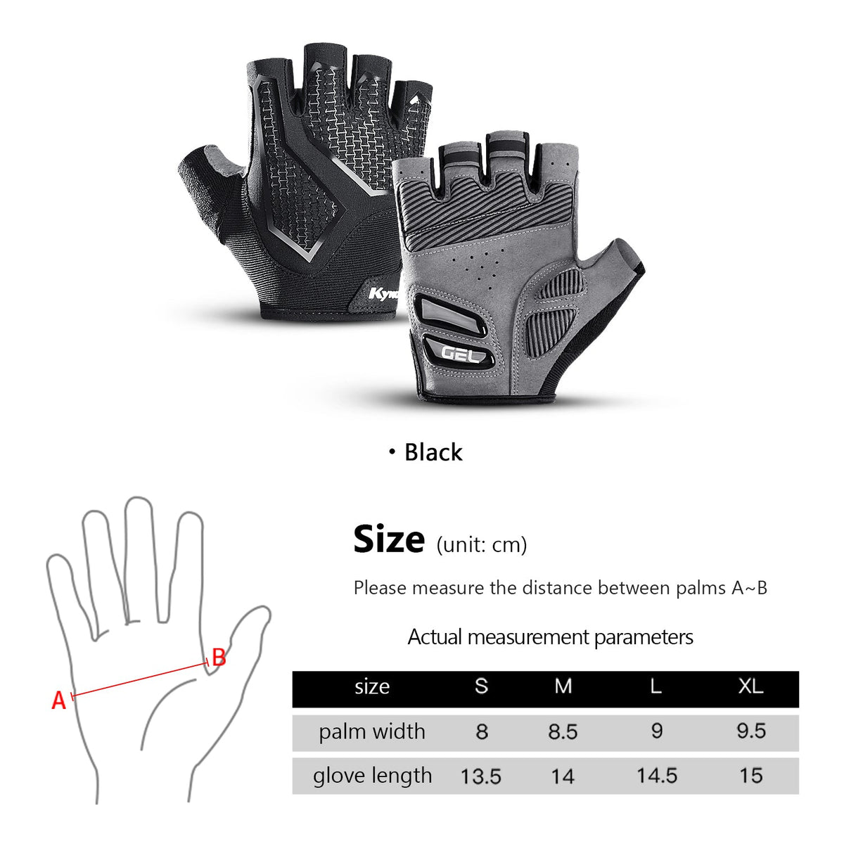 Half-finger cycling gloves for grip, comfort and ventilation