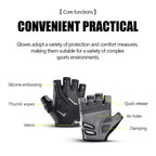 Gel padded fingerless bike gloves for shock absorption